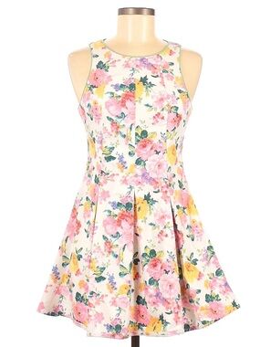 Sugarlips Floral Kentucky Derby Dress Fit Flare Spring Occasion Size Medium